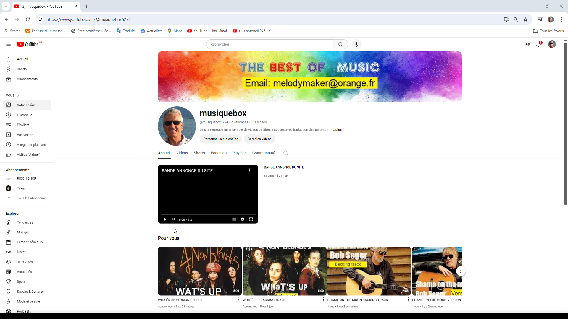 Presentation site youtube first frame
